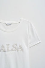Cargar imagen en el visor de la galería, CAMISETA CON BRANDING BLANCA SALSA