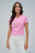 Cargar imagen en el visor de la galería, CAMISETA LOGO ROSA SALSA