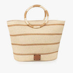 Cargar imagen en el visor de la galería, BOLSO ROMINA RAFIA NATURAL POPA
