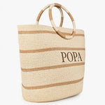 Cargar imagen en el visor de la galería, BOLSO ROMINA RAFIA NATURAL POPA

