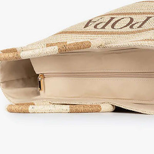 BOLSO ROMINA RAFIA NATURAL POPA