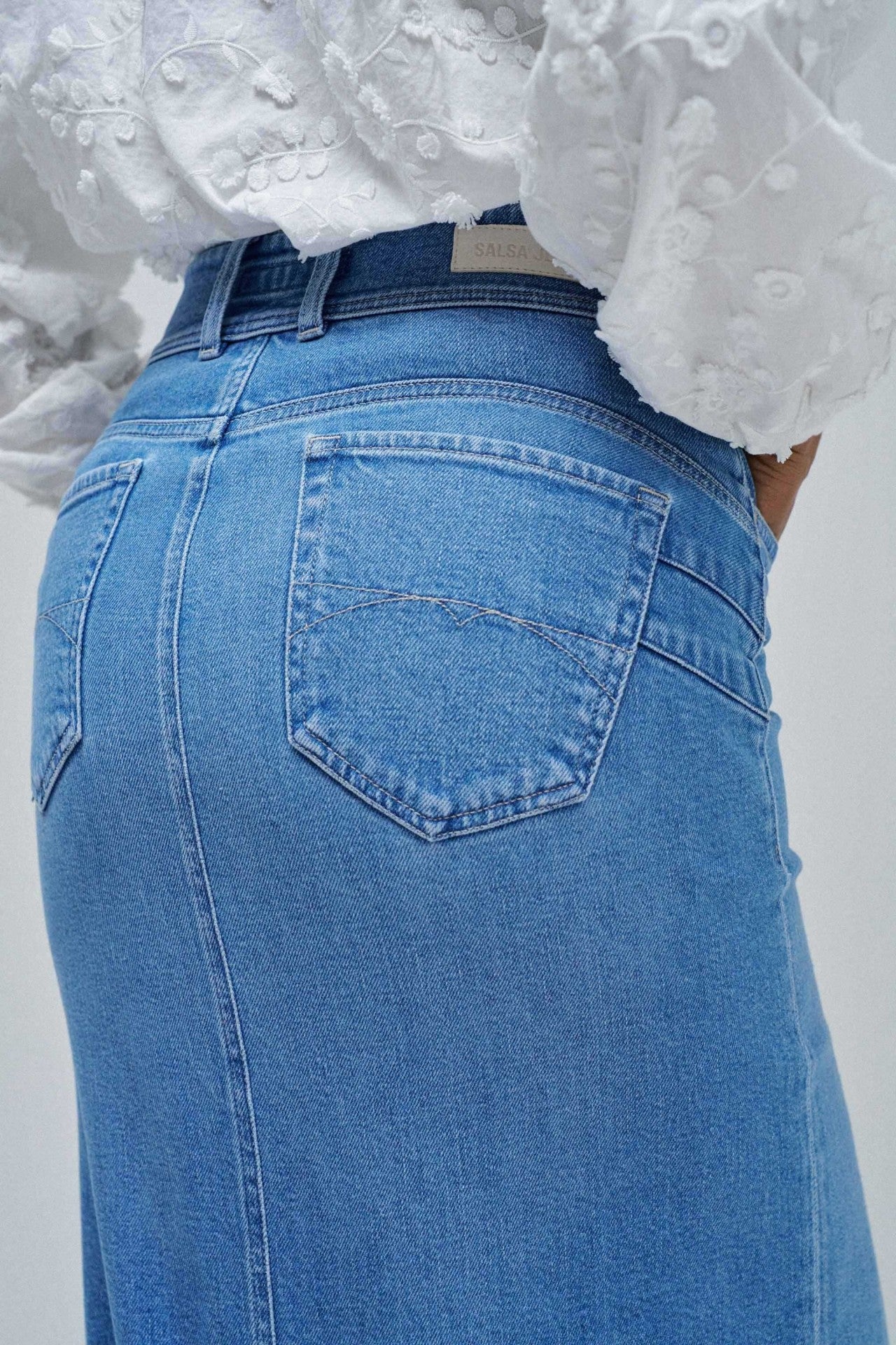 FALDA MIDI CLARO SALSA