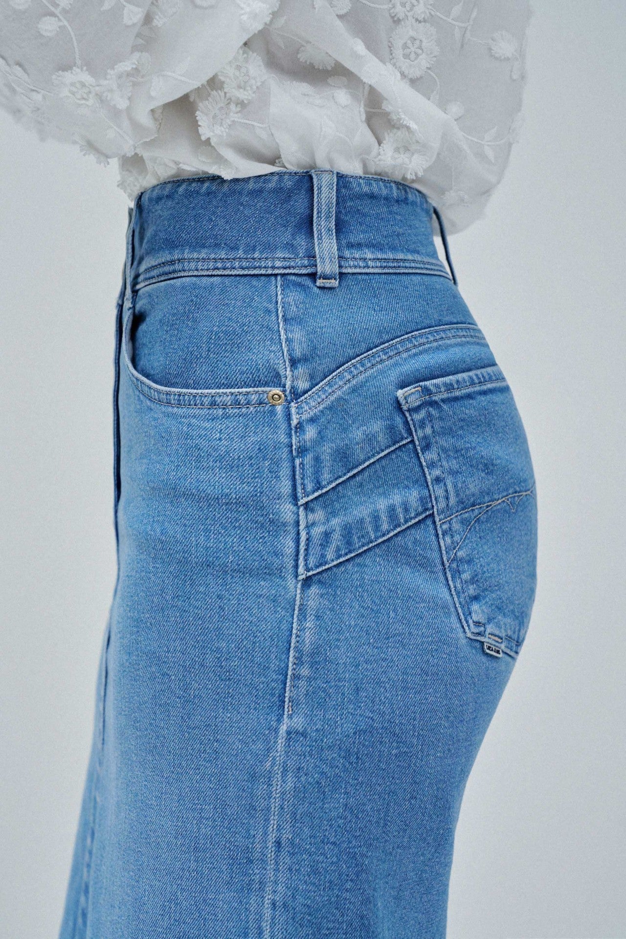 FALDA MIDI CLARO SALSA