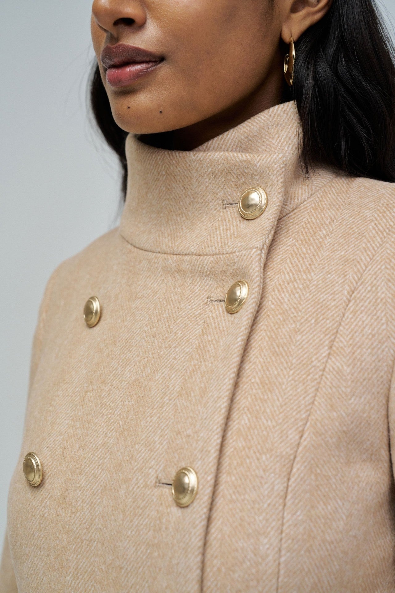 ABRIGO GRACE PAÑO SALSA