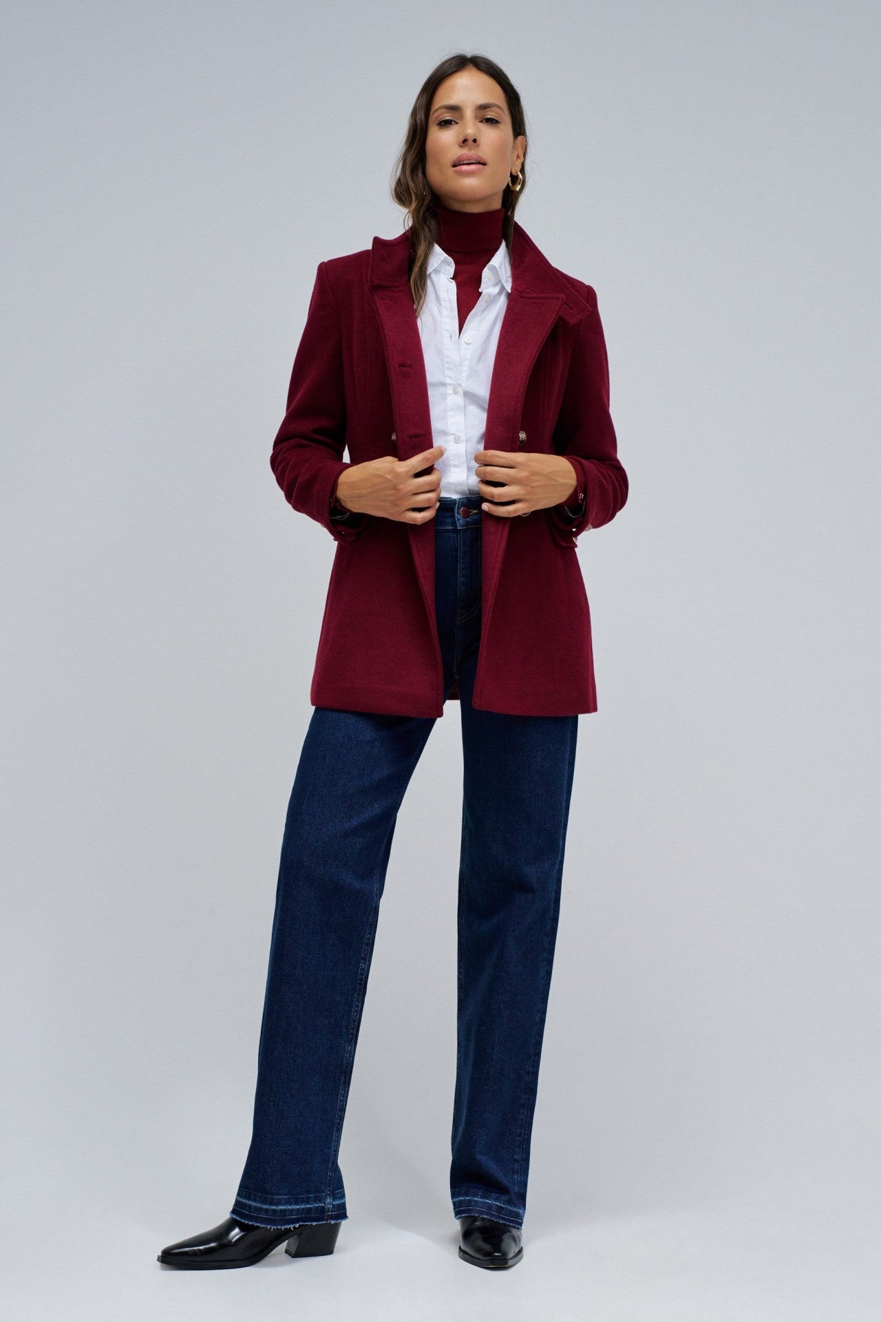 ABRIGO PAÑO CORTO SALSA