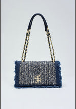 Cargar imagen en el visor de la galería, Bolso Tweed Azul SALSA

