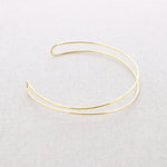 Cargar imagen en el visor de la galería, CHOKER ACERO DOBLE DORADO
