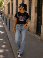 Cargar imagen en el visor de la galería, Camiseta negra corazón leopardo
