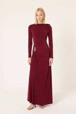 Cargar imagen en el visor de la galería, Vestido drapeado con detalle de hebilla – Elegante que realza la silueta
