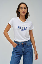Cargar imagen en el visor de la galería, CAMISETA LOGO AZUL SALSA
