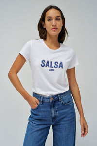 CAMISETA LOGO AZUL SALSA