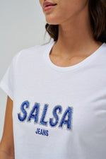 Cargar imagen en el visor de la galería, CAMISETA LOGO AZUL SALSA
