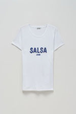 Cargar imagen en el visor de la galería, CAMISETA LOGO AZUL SALSA
