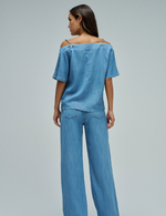 Cargar imagen en el visor de la galería, BLUSA EN LIGHTDENIM
