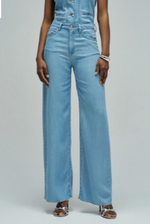 Cargar imagen en el visor de la galería, Vaquero SALSA JEANS Wide Leg Lightdenim Medium Wash
