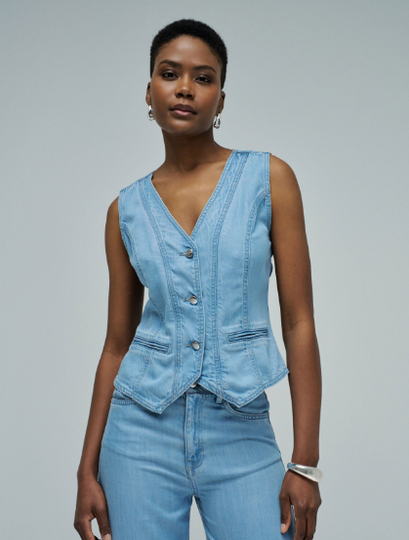 CHALECO EN LIGHTDENIM