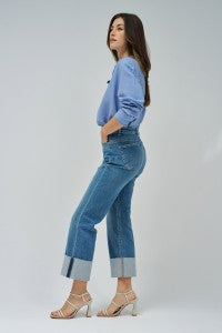 PANTALON VAQUEROS FAITH PUSH IN STRAIGHT SALSA