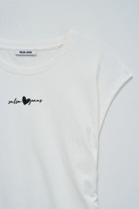 CAMISETA CON FRUNCE BLANCA SALSA
