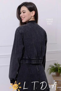 BOMBER DENIM NEGRA