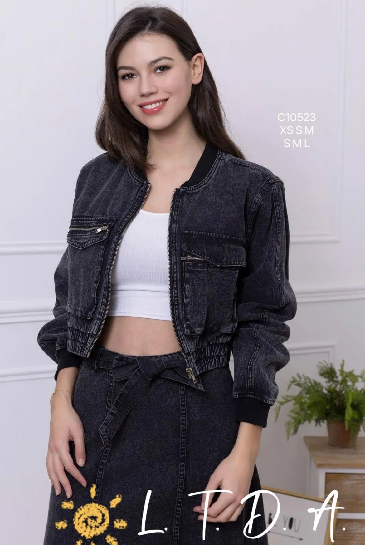 BOMBER DENIM NEGRA