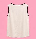 Cargar imagen en el visor de la galería, Camiseta tirantes beige y linea marrones Enero Fashion
