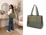 Cargar imagen en el visor de la galería, Bolso tote acolchado con cremallera
