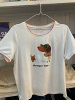 Cargar imagen en el visor de la galería, Camiseta Perro Salchica con Brillos
