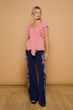 Cargar imagen en el visor de la galería, Blusa rosa minueto
