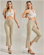 Cargar imagen en el visor de la galería, JEANS CROPPED CAMEL
