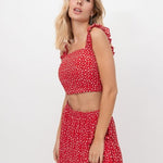 Cargar imagen en el visor de la galería, Conjunto estampado corazones rojo
