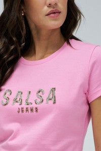CAMISETA LOGO ROSA SALSA