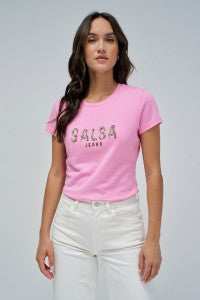 CAMISETA LOGO ROSA SALSA
