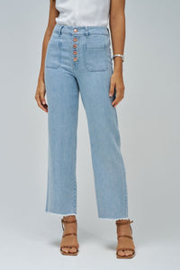 PANTALON TRUE CROPPED STRAIGHT LIGHTDENIM SALSA