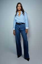 Cargar imagen en el visor de la galería, PANTALON VAQUEROS WIDE LEG SALSA
